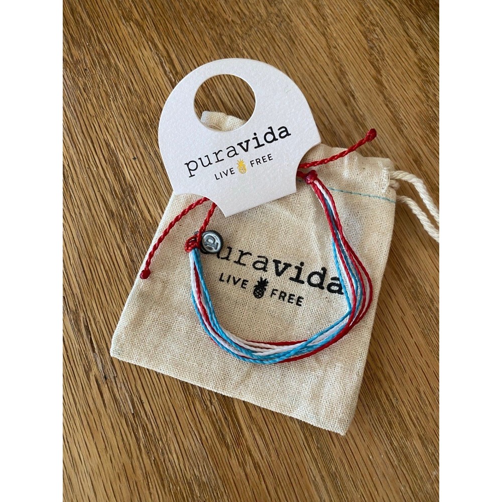Pura Vida 4th of July (red, light blue, & white) Bracelet
